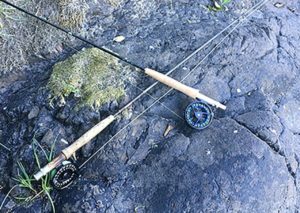 Two fly reels and rods lying across a rock - I am going to break this down into a one thing question. Does the reel do what you need it to effectively and easily? This starts and ends with the guts of the reel itself, its drag system. Most reels are usual one of two types these days, a modern disc drag or the eternal spring and pawl drag(although the Galvan Brookie has a unique drag system that I love for my light rods).